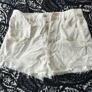 ripped white jeans shorts